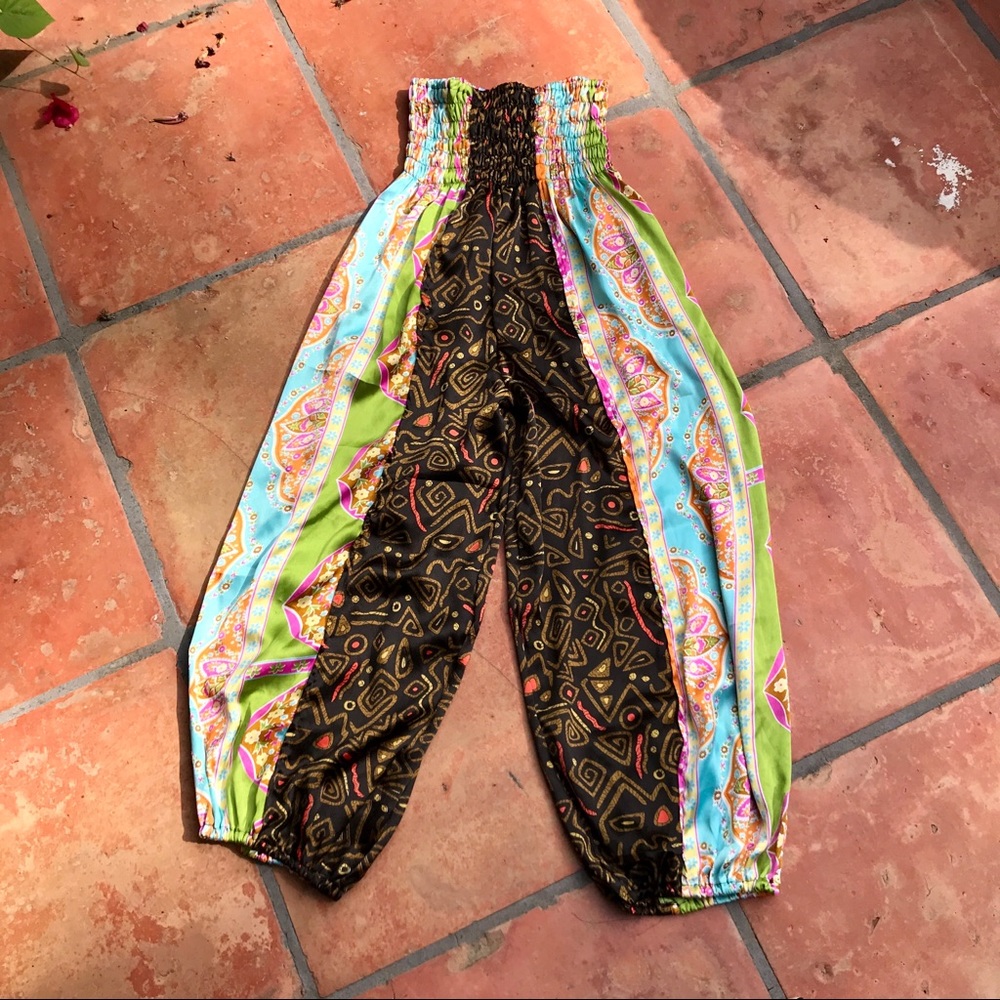 Paisley Colorful Silk Jogger Pants